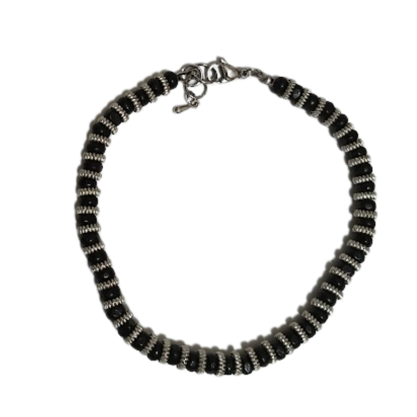 Bracciale in Legno con Dettagli Argento | Naturale ed Elegante