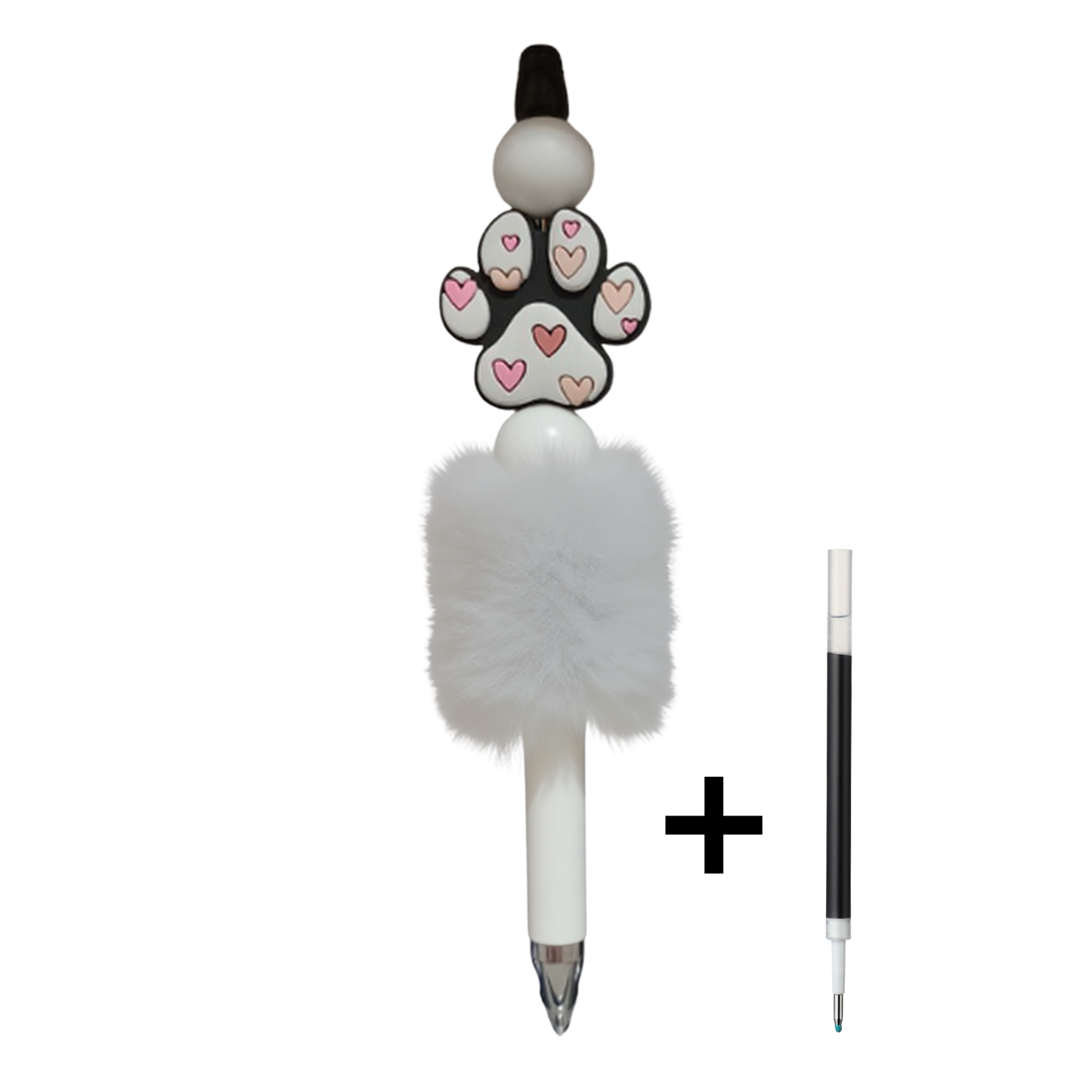 Penna con Zampa di Cane in Rilievo e Pompon | Idea Regalo Artigianale