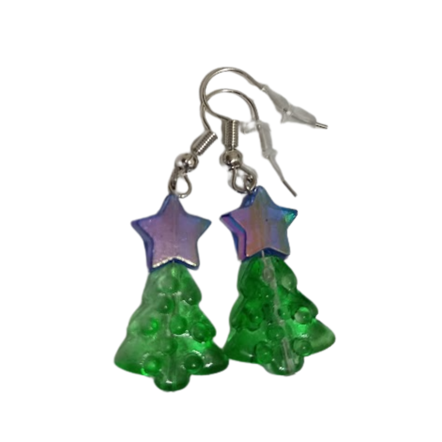 Orecchini Natalizi in Resina Fatti a Mano | Albero e Stella, Ogni Pezzo è Unico